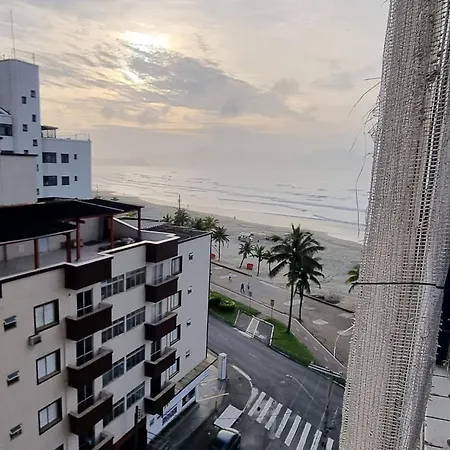 Apartamento Kit Ocian Na Praia Grande Frente Mar Exterior photo