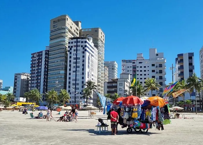 Apartamento Kit Ocian Na Praia Grande Frente Mar