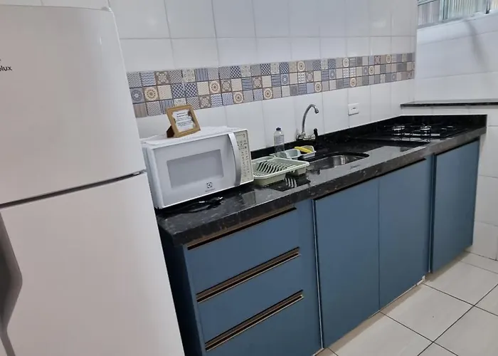 Apartamento Kit Ocian Na Praia Grande Frente Mar